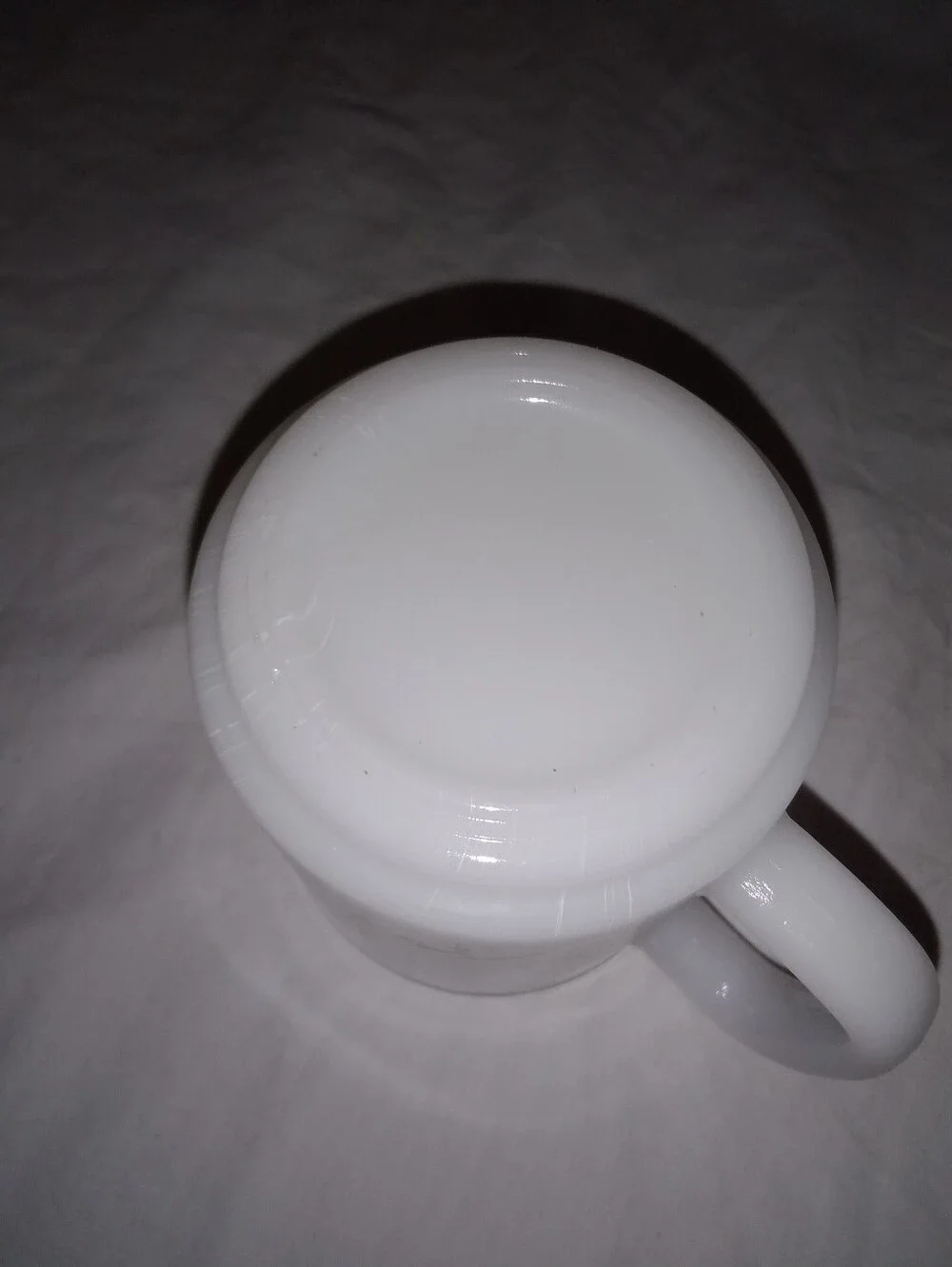 Vintage Milk Glass I Love Grandpa Coffee Mug Cup Retro Smiley Face Hearts